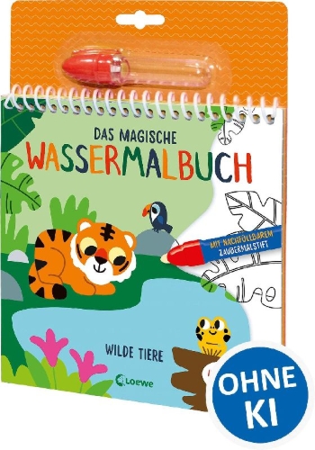 Buchcover und Innenansicht für das Buch: Mes Dessins Magiques - Les Animaux Sauvages