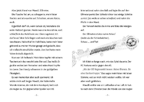 Buchcover und Innenansicht für das Buch: Der Wunderstürmer 1 - Hilfe, ich habe einen Fußballstar gekauft!