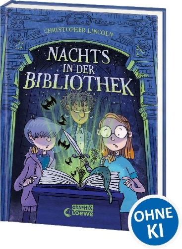 Buchcover und Innenansicht für das Buch: The Night Librarian