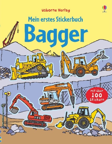 Buchcover und Innenansicht für das Buch: First Sticker Book Diggers