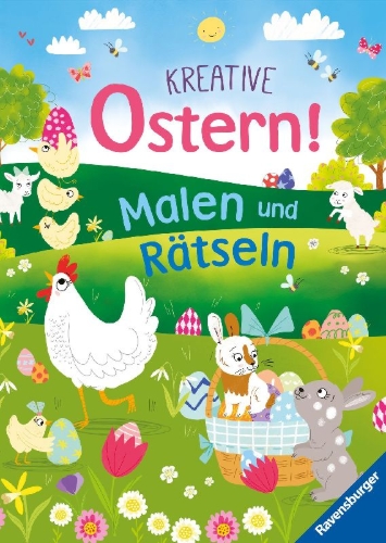 Buchcover und Innenansicht für das Buch: Super-Cute Easter Activity Book
