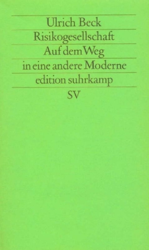 Buchcover und Innenansicht für das Buch: Risikogesellschaft. Auf dem Weg in eine andere Moderne