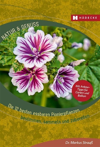 Buchcover und Innenansicht für das Buch: Die 12 besten essbaren Pionierpflanzen