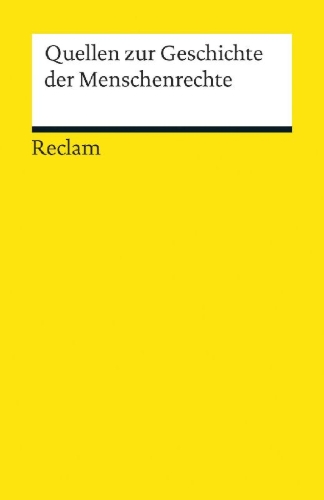 Buchcover und Innenansicht für das Buch: Quellen zur Geschichte der Menschenrechte