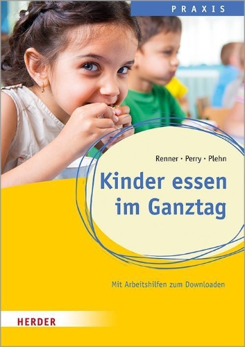 Buchcover und Innenansicht für das Buch: Kinder essen im Ganztag 