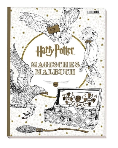 Buchcover und Innenansicht für das Buch: Harry Potter: Magisches Malbuch