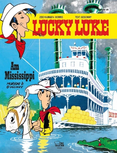 Buchcover und Innenansicht für das Buch: Lucky Luke 16: En remontant le Mississippi