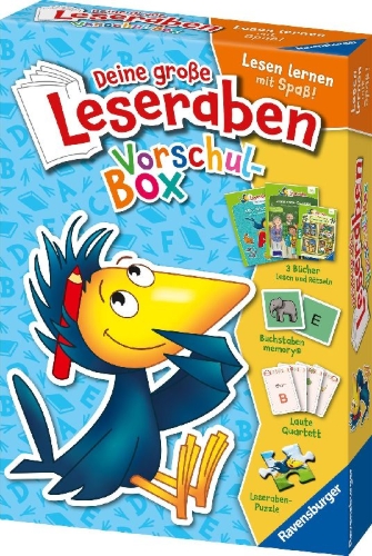 Buchcover und Innenansicht für das Buch: Leserabe Sonderausgaben - Deine große Leseraben Vorschul-Box