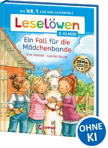 Buchcover und Innenansicht für das Buch: Leselöwen 2. Klasse - Ein Fall für die Mädchenbande