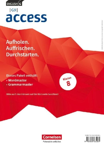 Buchcover und Innenansicht für das Buch: English G Access - G9 - Band 4: 8. Schuljahr - Wordmaster und Grammarmaster (Im Paket)