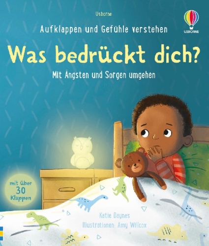 Buchcover und Innenansicht für das Buch: Aufklappen und Gefühle verstehen: Was bedrückt dich?