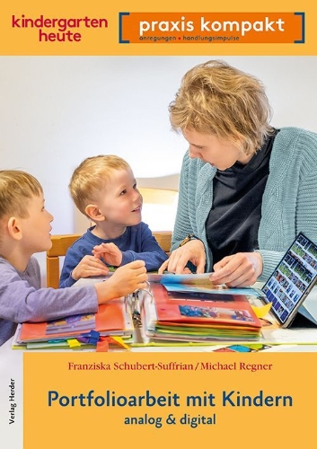 Buchcover und Innenansicht für das Buch: Portfolioarbeit mit Kindern