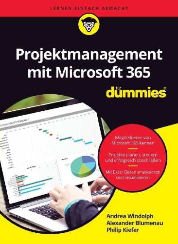 Buchcover und Innenansicht für das Buch: Projektmanagement mit Microsoft 365 für Dummies