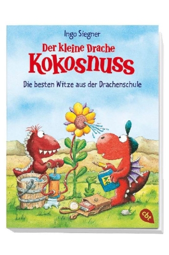 Buchcover und Innenansicht für das Buch: Der kleine Drache Kokosnuss - Die besten Witze aus der Drachenschule