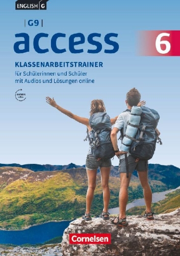 Buchcover und Innenansicht für das Buch: English G Access G9 Band 6: 10. Schuljahr - Klassenarbeitstrainer mit Audios und Lösungen online
