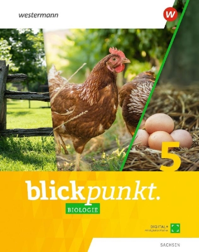 Buchcover und Innenansicht für das Buch: Blickpunkt Biologie 5. Schulbuch. Für Sachsen