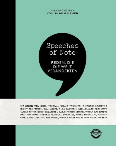 Buchcover und Innenansicht für das Buch: Speeches of Note