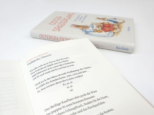 Buchcover und Innenansicht für das Buch: Osterspaziergang. Die schönsten Gedichte und Geschichten