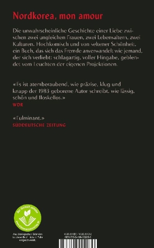 Buchcover und Innenansicht für das Buch: Eine Liebe in Pjöngjang