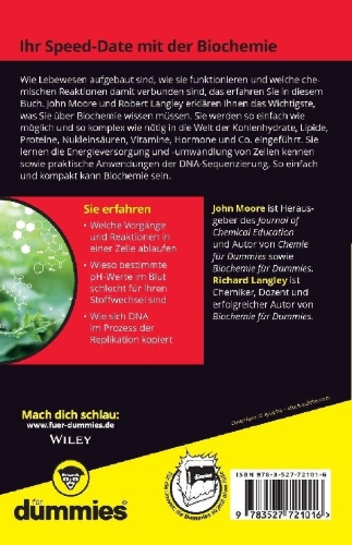 Buchcover und Innenansicht für das Buch: Biochemie kompakt für Dummies