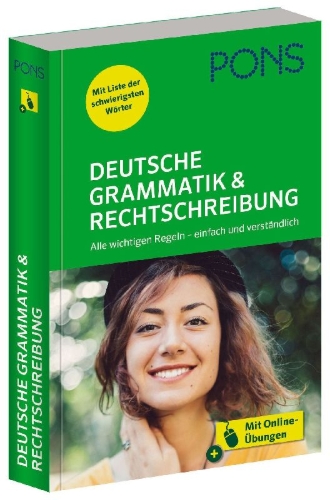 Buchcover und Innenansicht für das Buch: PONS Deutsche Grammatik & Rechtschreibung