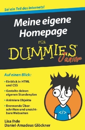 Buchcover und Innenansicht für das Buch: Meine eigene Homepage für Dummies Junior
