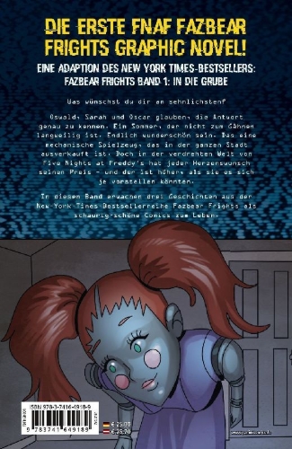 Buchcover und Innenansicht für das Buch: Five Nights at Freddy's: Fazbear Frights Graphic Novel Band #1