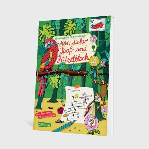 Buchcover und Innenansicht für das Buch: Rätselspaß Grundschule: Mein dicker Spaß- und Rätselblock