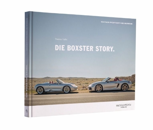 Buchcover und Innenansicht für das Buch: Die Boxster Story. Deutsche Ausgabe