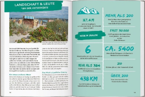 Buchcover und Innenansicht für das Buch: MARCO POLO OUTDOOR GUIDE Reiseführer Ostseeküste Schleswig-Holstein