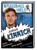 Buchcover und Innenansicht für das Buch: Mein Fußballheld Joshua Kimmich - Seine Geschichte, seine Spiele, seine Rekorde