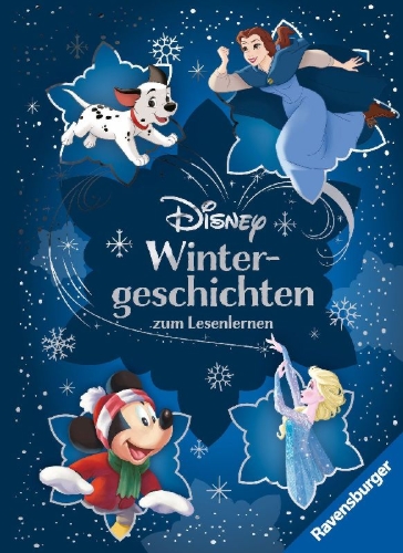Buchcover und Innenansicht für das Buch: Disney - Wintergeschichten zum Lesenlernen