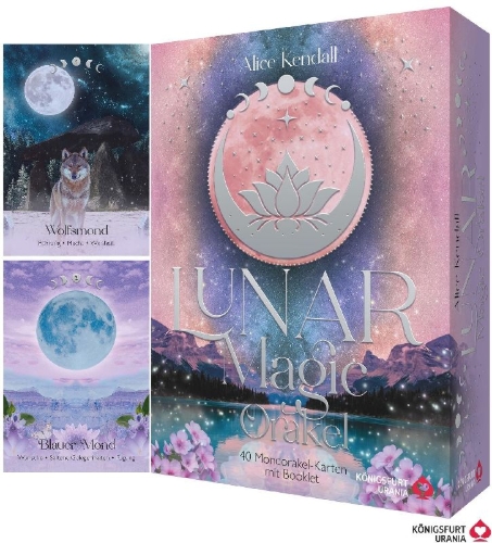 Buchcover und Innenansicht für das Buch: Lunar Magic Orakel - 40 Mondorakel-Karten mit Booklet (Deutsch; also in English. Search for product ID: 4250375110293 to get the lowest price)