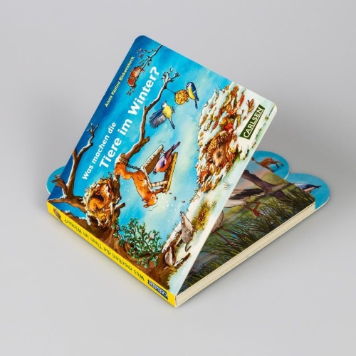 Buchcover und Innenansicht für das Buch: Was machen die Tiere im Winter?