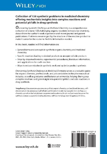 Buchcover und Innenansicht für das Buch: Overcoming Synthetic Challenges in Medicinal Chemistry