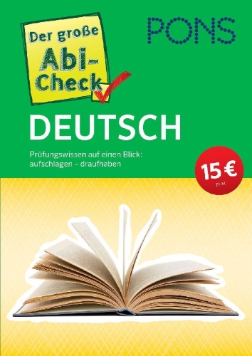 Buchcover und Innenansicht für das Buch: PONS Der große Abi-Check Deutsch