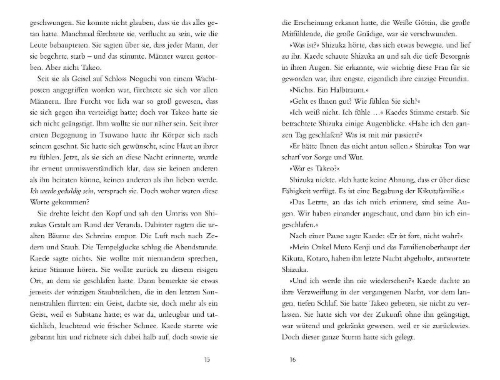 Buchcover und Innenansicht für das Buch: Tales of the Otori: Grass for His Pillow