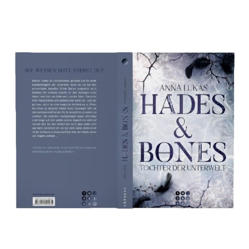 Buchcover und Innenansicht für das Buch: Hades & Bones: Tochter der Unterwelt