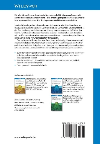 Buchcover und Innenansicht für das Buch: Mathematik in den Ingenieur- und Naturwissenschaften 1