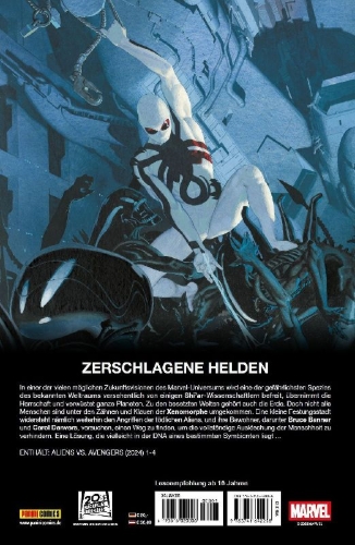 Buchcover und Innenansicht für das Buch: Aliens vs. Avengers (2024) #1#-4