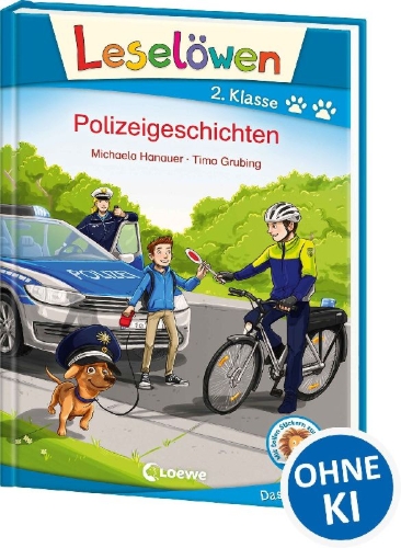 Buchcover und Innenansicht für das Buch: Leselöwen 2. Klasse - Polizeigeschichten