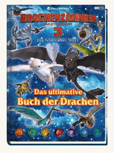 Buchcover und Innenansicht für das Buch: Drachenzähmen leicht gemacht 3: Die geheime Welt: Das ultimative Buch der Drachen