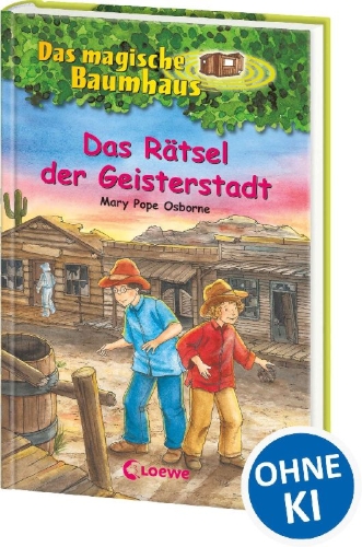 Buchcover und Innenansicht für das Buch: Ghost Town at Sundown