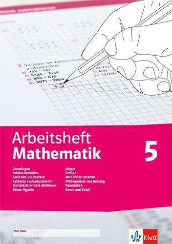 Buchcover und Innenansicht für das Buch: Arbeitsheft Mathematik. Arbeitsheft mit Lösungsheft Klasse 5