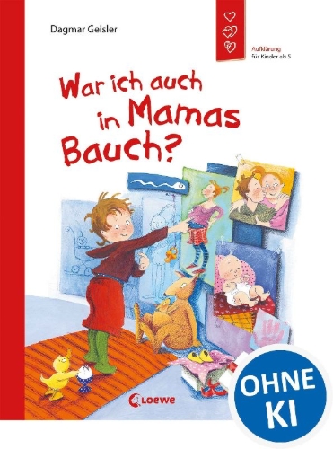 Buchcover und Innenansicht für das Buch: War ich auch in Mamas Bauch?