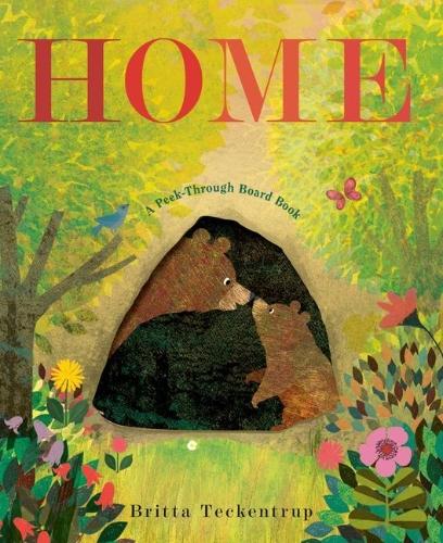 Buchcover und Innenansicht für das Buch: Home: A Peek-Through Board Book