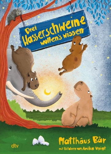 Buchcover und Innenansicht für das Buch: Drei Wasserschweine wollen's wissen