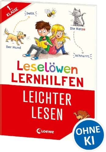 Buchcover und Innenansicht für das Buch: Leselöwen Lernhilfen - Leichter lesen - 1. Klasse