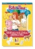 Buchcover und Innenansicht für das Buch: Bibi & Tina: Stickern und Malen mit Bibi und Tina