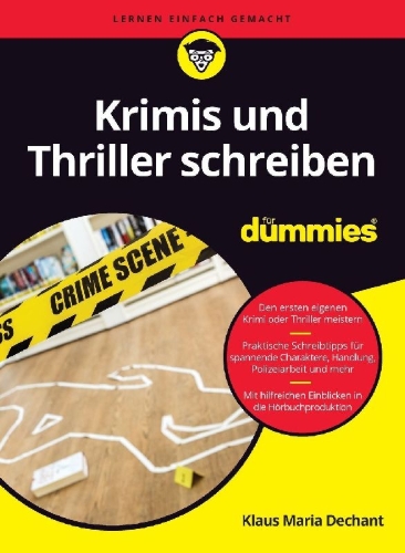 Buchcover und Innenansicht für das Buch: Krimis und Thriller schreiben für Dummies